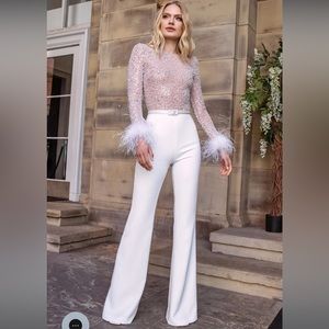 Nadine Merabi AMELIA White Jumpsuit